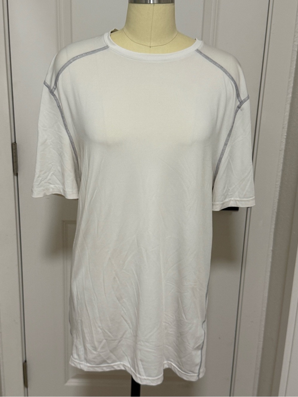 Large Russell White Crewneck Top - Good Condition